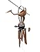 Hand Carved Large Beautiful Bamboo Wood Bobbing GOONIE Bird with Coconut Turtle Wind Chime