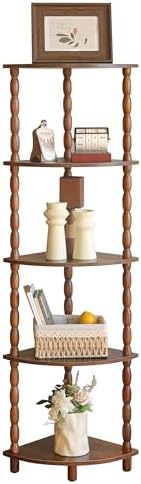 MaxSmeo Corner Shelf, 5-Tier Corner Bookshelf for Small Spaces, S...