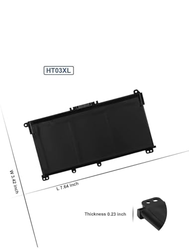Image of VinTej HT03XL Laptop Battery Compatible for HP Pavilion HSTNN-15-da0053wm, 15-da0002dx, 14m-dh1003dx, 15-da0012dx, DB8R, DB8S, IB80, IB8O, LB8L, LB8M, HT03XL VinTej02