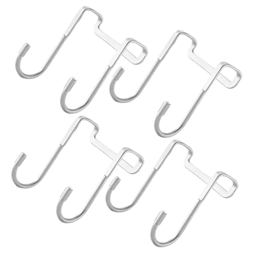 BIUDECO 4 piezas Gancho sobre Puerta de Acero Inoxidable Resistente Doble S para Cocina Baño Armario Colgador Multiuso Seguro y Duradero