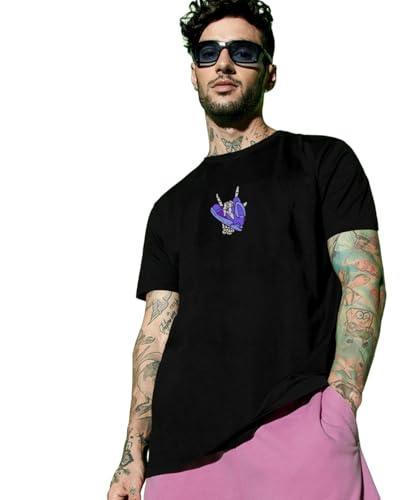 Image of Bewakoof Men's Cotton Graphic Print Regular Fit Half Sleeve Round Neck T-Shirt | Tshirt for Men Cotton| Casual Wear | Street Wear