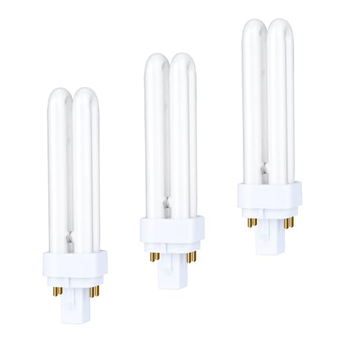 FanciBuy G24q-1 Energy Saving Light Bulbs 13W, 3 Pack G24q-1 4 Pin Bathroom Light Bulbs, 860LM, Warm White 2700K