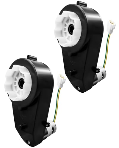 Qnbes Kids Car Gearbox Compatible with Most Children Ride On Toys, 550 12V 40000RPM Drive Motor Gearbox, 2Pcs
