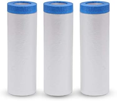 VECOPE 3-Piece Set,Pre- Masking Film Protection Covering Cloth Tape | for Automotive Covering Painting Paint Masking  (5-Feet X 65-Feet)