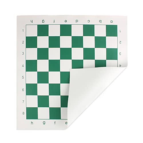Image of Andux Chess Game Set Chess Pieces and Rollable Board XQTZ-01 (Green,35x35cm)