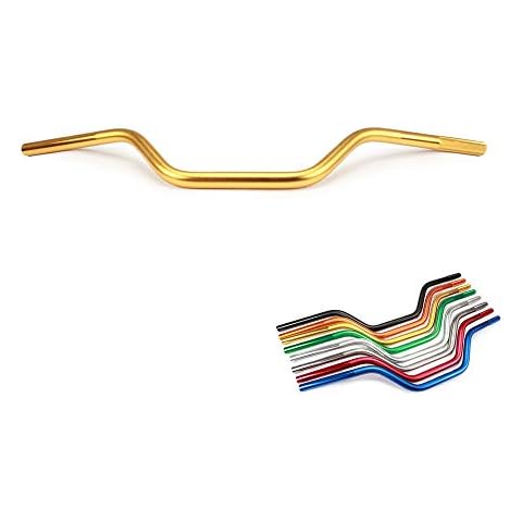 7/8" 22mm Motorcycle Handlebar Universal Mid-Rise Titanium Handle Bar For CRF YZF KXF KLX RMZ DRZ KX RM YZ SX EXC XC 65 85 125 250 300 350 450 Pit Dirt Bike Gold Cover