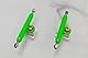 LEEFAI 3 Sets pf Pro Fingerboard Trucks (Achsen) 34mm G1 Inverted Style- Pro Mini Finger Skateboard Truck with Single Axles Without Pivot Cups (Pink+Yellow+Green)