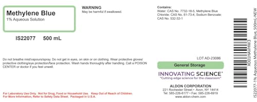 aldon innovating science 1 aqueous methylene blue 500ml - the curated chemical collection