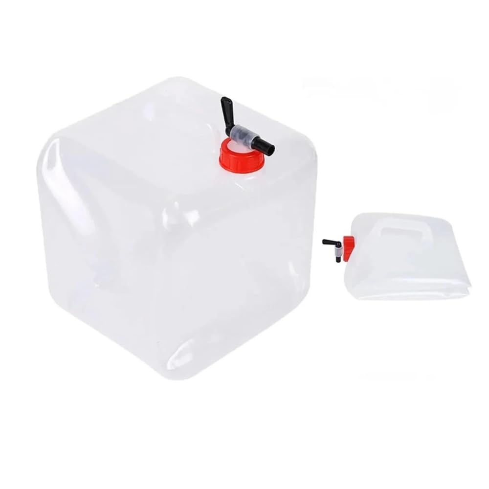Garden Mile White 15L Collapsible Water Container Folding Water Canteen For Camping Portable Container With Dispenser Water Carrier For Outdoor Fishing Hiking Large Capacity Bucket
