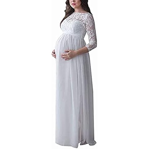 Vestido Maxi de Encaje para Premamá Cover