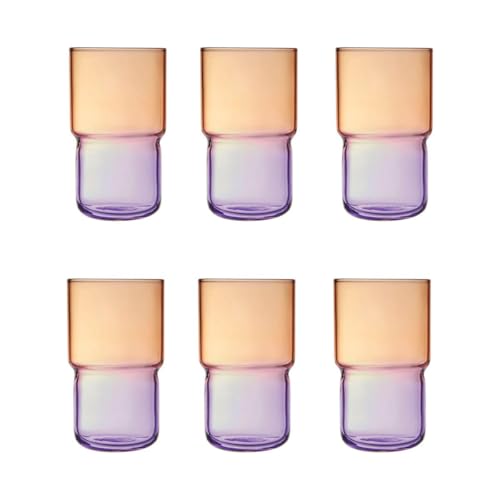 Luminarc Candy Mix Set 6 Vasos Alto Vidrio 32cl Sodo Apto Microondas Apilable