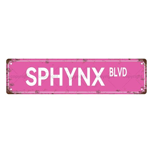SPHYNX BLVD CAT Metal Tin Street Sign Bar Cafe Garage