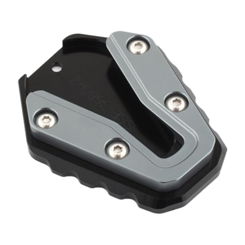 Support de béquille latérale base antidérapante élargie moto gris