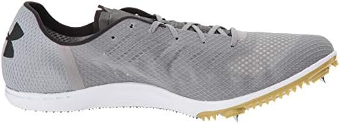 Under Armour Unisex-Youth Kick Distance 2 Running Shoe, Steel/Metallic Gold, 11 | Image 5