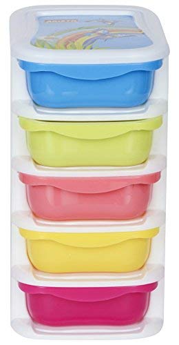 AIR O MATIC Small Chest Plastic Multipurpose Modular Drawer (5 Racks)