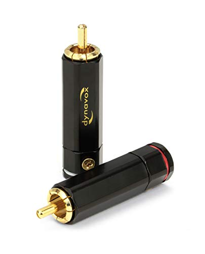 Dynavox High End - Set di 4 connettori RCA, colore: Nero