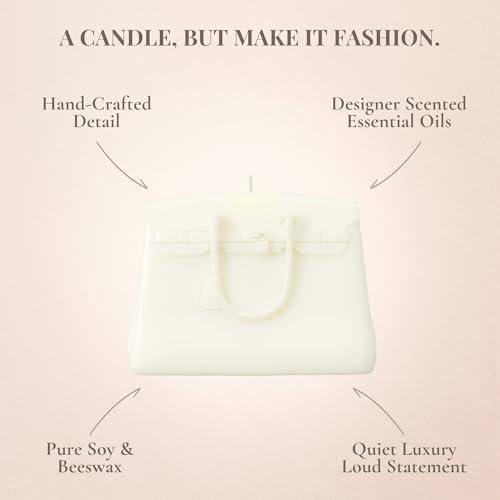 Handbag Candle in GiftBox - Air Wax - Designer Gifts for Women - High End Luxury Candles for Women - Valentine's Day Gift for Girlfriend - Luxury Gifts for Teenage Girls Unique Gift - Purse Candle