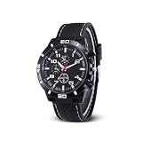 Élégante : avec un cadran rond classique, cette montre analogique est belle et élégante et est idéale pour les hommes à porter et facile à assortir.