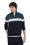 Springfield GG7 Block Color Pullover with PU Label Jersey Básico, Verde, XL para Hombre