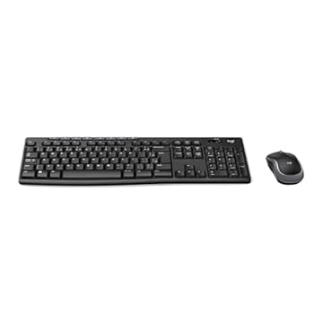 Combo Teclado e Mouse sem fio Logitech MK270 com Teclas de Mídia de Fácil Acesso, Conexão USB, Pilhas Inclusas e Layout ABNT2