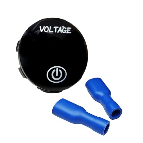 amiciSmart DC 5V-48V Battery Capacity Indicator Digital Voltmeter For Car, Motorcycle & caravans With On/Off Touch Switch For Lead Acid Battery, Black