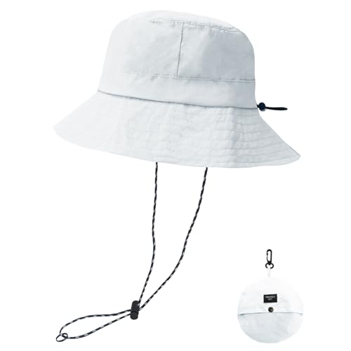 Image of NPQQUAN Sun Bucket Hats for Woman Men Lightweight Sun Hat Packable Foldable Waterproof Beach Hiking Hat