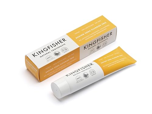 THREE PACKS of Kingfisher Natural Baking Soda Toothpaste 100ml