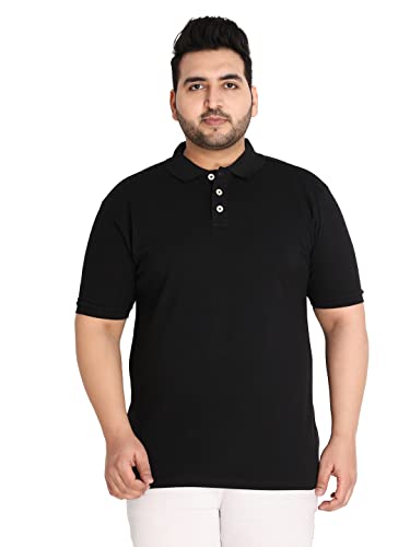 Image of CHKOKKO Men's Pluse Size Polo Cotton Regular Fit Half Sleeves T-Shirt