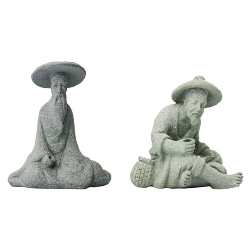 Cabilock 2 Stücke Garten Angler Figuren Keramik Gartenfiguren...