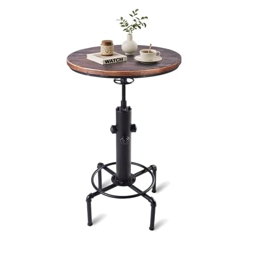 Adjustable Industrial Bistro Table Design