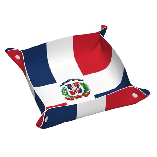 Plateau de chevet pliable en similicuir imperméable pour clés et montres République dominicaine S