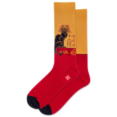 Hot Sox Men's Chat Noir Crew Tan Men's 6.5-12