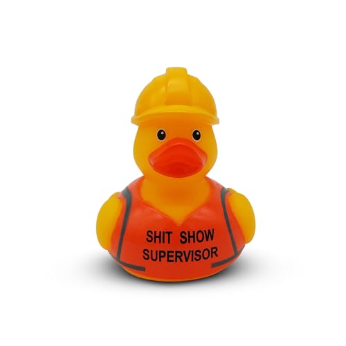 GOOFBALLS Funny Rubber Duck Hilarious Decorative Duck for Bathroom Jeep Desk or Gag Gift Quirky Collectible with Sarcastic Quote Great Gift for Adults Coworkers or Friends-SS Supervisor
