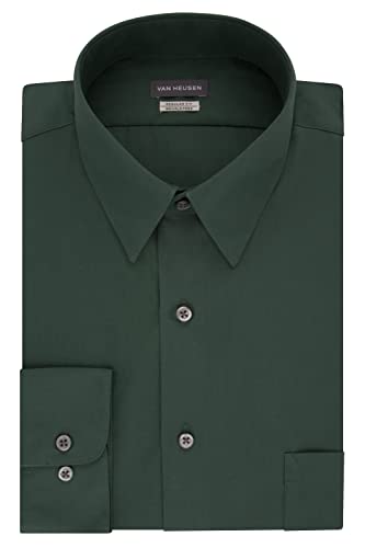 Image of Van Heusen Men's Poplin Regular Fit Solid Point Collar Dress Shirt