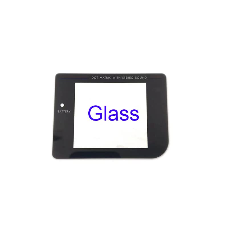 YANHAO [Parti di Videogiochi] 10 Pezzi for Gameboy Classic GB Lens Protector for GB Vetro plastica Specchio plastica Play It Loud Lente Protettiva for Schermo Scuro [Sostituire] (Color : Glass Black)