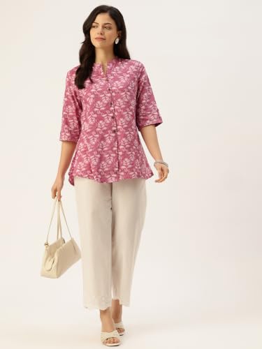 Image of Printed Mandarin Shirt - Casual & Chic (S-3XL)