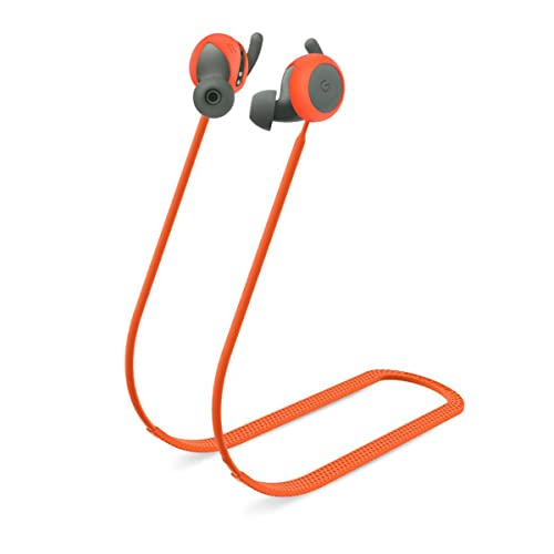 Google Pixel Buds A-Series に適用 イヤホン ストラップ シリコン製 落下防止 紛失防止 スポーツ最適 グーグル Pixel Buds A 用 ネックストラップ (オレンジ)