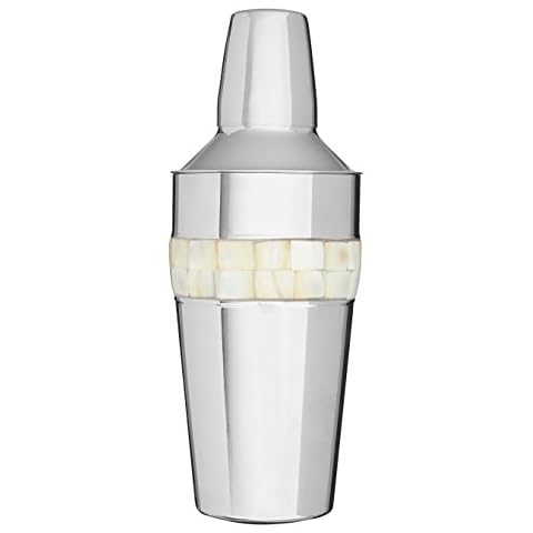 Premier Housewares Cocktail Shaker, Mother of Pearl Inlay Design, Rostfreier Stahl Cover