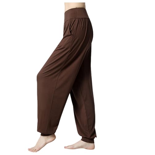 Pantalon de sport ample pour femme stretch avec poches latérales