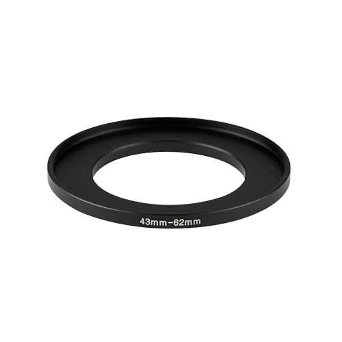 Image of 43-62mm Step-Up Ring Adapter, 43mm to 62mm Step Up Filter Ring for 43mm Lens Install 62mm ND CPL UV Camera Lens Filter(43mm-62mm)