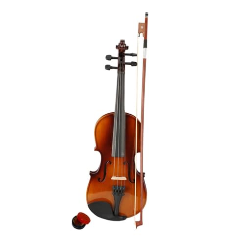 1/2 Acoustic Violin Kit, Beginner Violin Set, Fiddle with Basswood Body, Case, Bow & Rosin, Wooden Stringed Musical Instrument for Boys Girls Teenager Adult Violin Enthusiasts Learner (Natural)