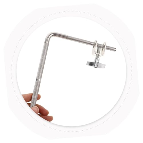 Kisangel soporte de montaje para cencerro de batería, clip extensible ajustable para instrumentos de percusión, hardware para sesiones en vivo y prácticas miniatura 6