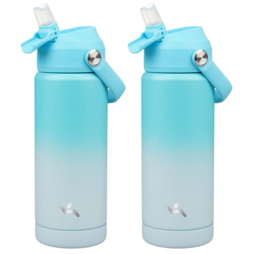 Image of Konokyo Insulated Stainless Steel Sports Water Bottle with Straw Lid