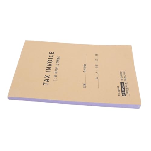 Gadpiparty Libro de Recibos en Inglés 2 Partes, Formulario de Pedido Comercial, 100 Páginas, Registro de Facturas Fiscales para Pequeñas Empresas, Gestión de Pedidos y Control Oficina