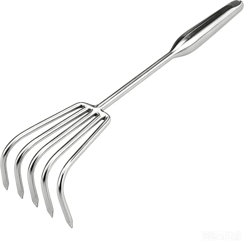 Garden Hand Cultivator Rake Heavy Duty Garden Claw:Stainless Steel Steel for Ultimate Strength-Rust Resistant-Ergonomic Handle-Great for Gardening Cultivating Loosening Weeding Mulching Soil Prep by Yoraira - Used condition - US$12.86