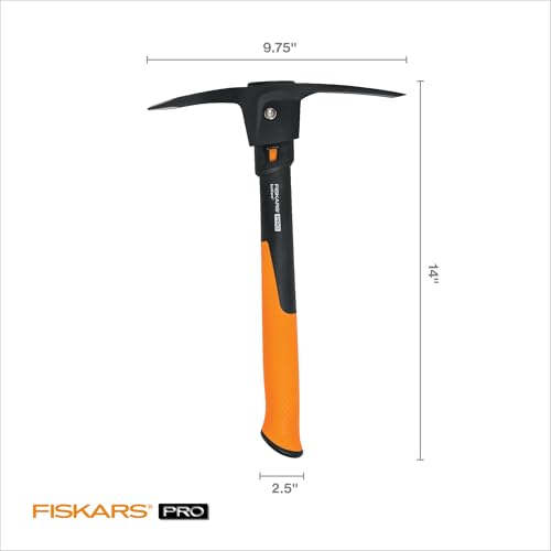 Fiskars IsoCore Pickaxe Mattock with Shock-Absorbing Handle, Dual-Head Tool for Roots & Rocks, 1.5 lb - Image 4