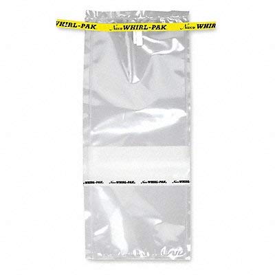 Nasco Whirl-Pak B01491WA Write-On Bag, 30.5 cm Length x 12.5 cm Width x 0.076 mm Thickness, 798 mL Capacity (Pack of 500)