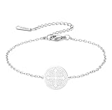 EUEAVAN Orthodoxes Kreuzarmband IC XC NIKA Jesus Christus Medaillon Handgefertigtes Glücksarmband mit rotem Band Griechisches byzantinisches Kreuzamulett Östlicher katholisches Schmuck (Silber)