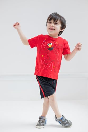 Sesame Street Elmo's Book of Friends 2 Pack T-Shirts and Board Book Set Infant to Little Kid Sizes (12 Months - 7-8)2
