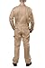 Kolossus Mens Long Sleeve Blended Coverall Apparel with Zippered Frontal Pockets Khaki, Medium